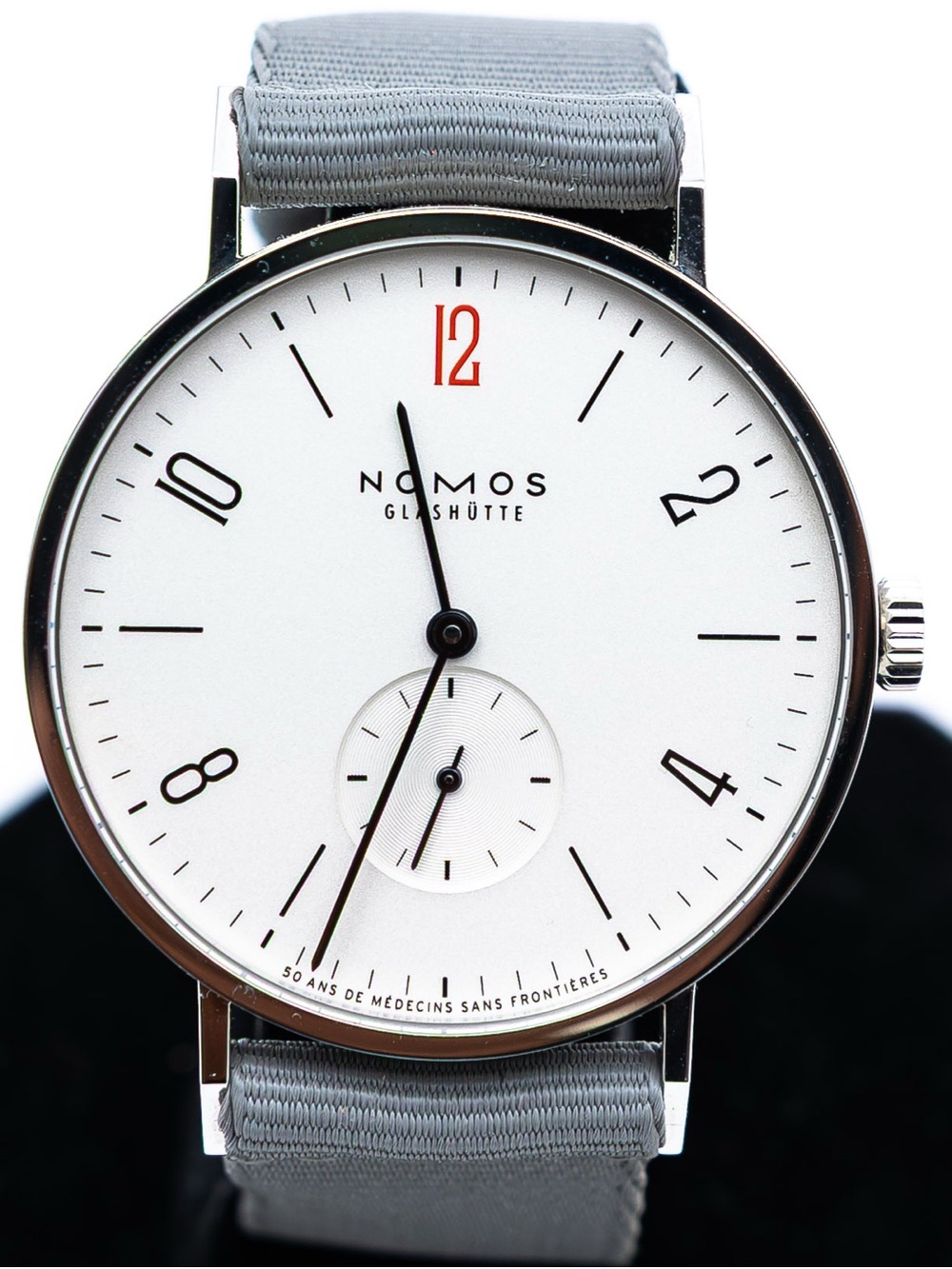 NOMOS Glashütte Tangente 38 "50 Years of Doctors Without Borders" 165.S50, L.E.